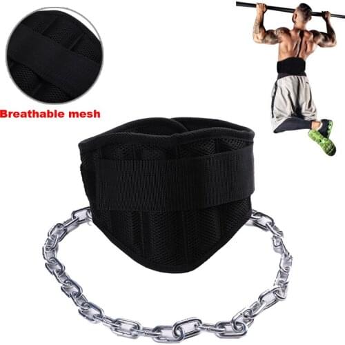 Breathable Weight Lifting Belt for Squat Weightlifting Powerlifting Pull Ups Workout Heavy Duty Waist Protection with Chain