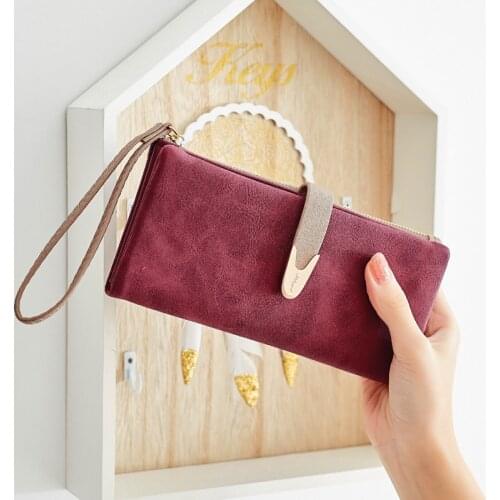 Brand Wristlet Clutch Long Wallet Women Female Wallets Zipper Hasp Designer Ladies Purse Handbag Cell Phone Pocket