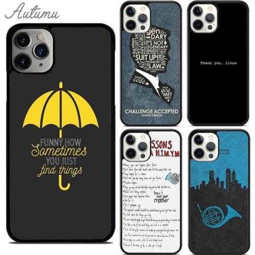 How I Met Your Mother Phone Case for iPhone 11 12 Pro Max mini X XR XS SE 2020 5 6 7 8 Plus Samsung Galaxy S8 S9 S10 Cover shell