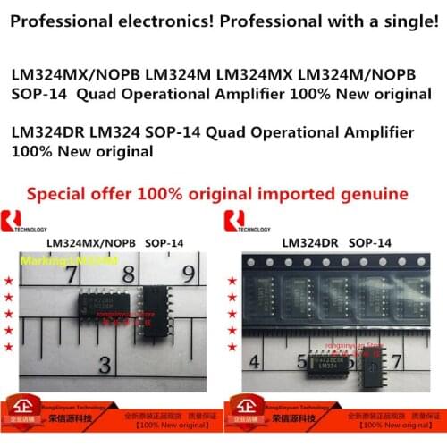 10 pcs/lot LM324MX/NOPB LM324M LM324MX LM324M/NOPB SOP-14 LM324DR LM324 SOP-14 Quad Operational Amplifier 100% New original