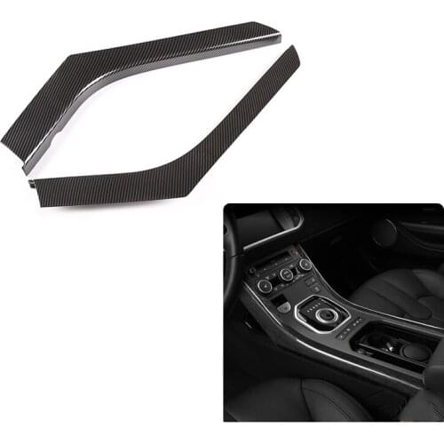 Car Carbon Fiber Grain Center Console Decoration Strips for Land Rover Range Rover Evoque 2012-2018