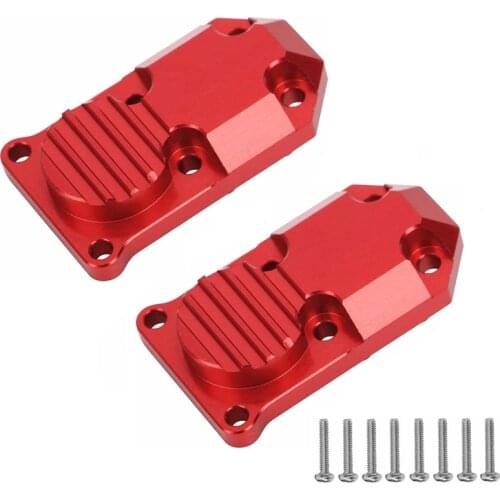 For AXIAL SCX24 1/24 RC Crawler Car 2Pcs Metal Diff Cover Differential Housing Front Rear Upgrades Parts Accessories