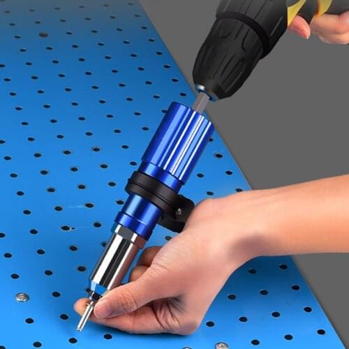 Electric Blind Riveter Nut Riveting Tool Electric Rivet Guns Drill Adapter Kit Cordless Riveting Adaptor Set Power Multitool New