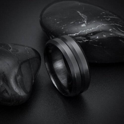 Purple Black Simple Design Ring Mens Finger Accessories Ring Suit Match Jewelry For Male Birthday Jewelry Gifts