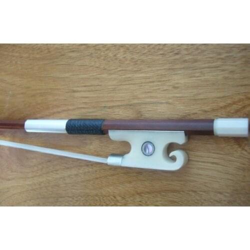 Quality 4/4 sizeviolin bow , bone bow frog and button , Brazil wood bow stick