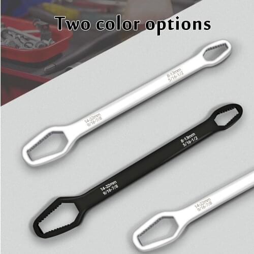 Double-Head Key Multifunction Screw Nuts Wrenches Repair Hand Tools For Car Bicycle Ratchet Wrench Universal Spanner 8-22mm