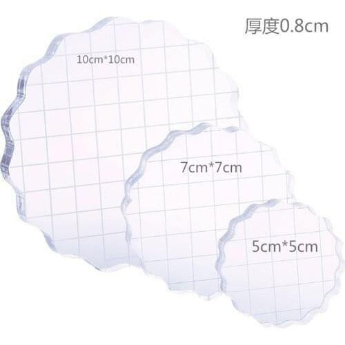 Flower petal shape Acrylic handle transparent stamp accessories cast Acrylic Sheet