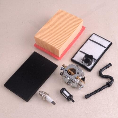 LETAOSK Carburetor Air Fuel Filter & Pre-filter & Fuel Line & Spark Plug Fit for Stihl TS400 Cut off Saw 42231200652
