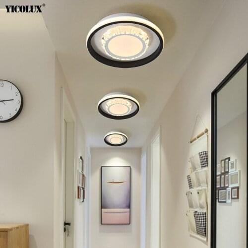New Dimming Modern LED Ceiling Lights Indoor Lighting Living Room Bedroom Corridor Aisle Home Iron Aluminum Acrylic Crystal Lamp