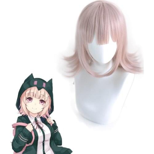 Super DanganRonpa Nanami ChiaKi Wig Cosplay Costume Dangan Ronpa Heat Resistant Synthetic Hair Women Wigs