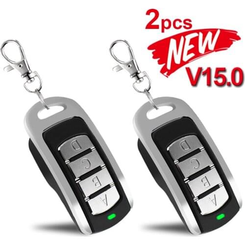 2pcs Remote Control Garage door Duplicate 433mhz 868MHz 4 Channel Command Handzender Garage Door Opener Gate Key Fob