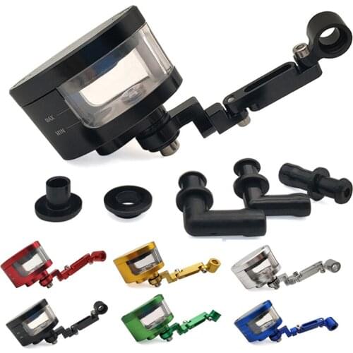 CNC Motorcycle Brake Fluid oil Reservoir Cup tank +support bracket For SUZUKI RM85 RM125 RM250 RMX250 RM 85 125 250 RMX 250