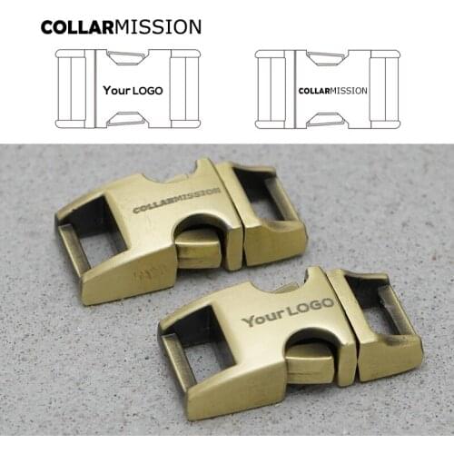 Retailing engraved metal release curved buckle durable hardware for good quality lock pet collar accessories Zinc Alloy CK10QT02