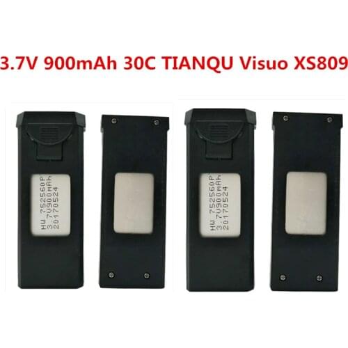 TIANQU Visuo XS809 Lipo Battery 4pcs/lot 3.7V 900mAh 30C S809HC XS809HW XS809W Foldable RC Quadcopter Drone