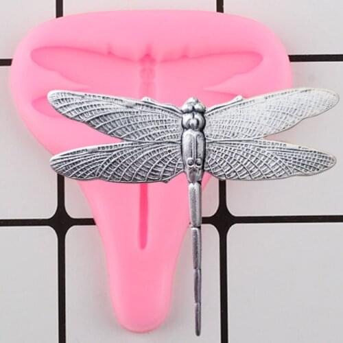 Dragonfly Cupcake Topper Fondant Mold Cake Border Silicone Mould Cookie Baking Cake Decorating Tools Candy Clay Chocolate Molds