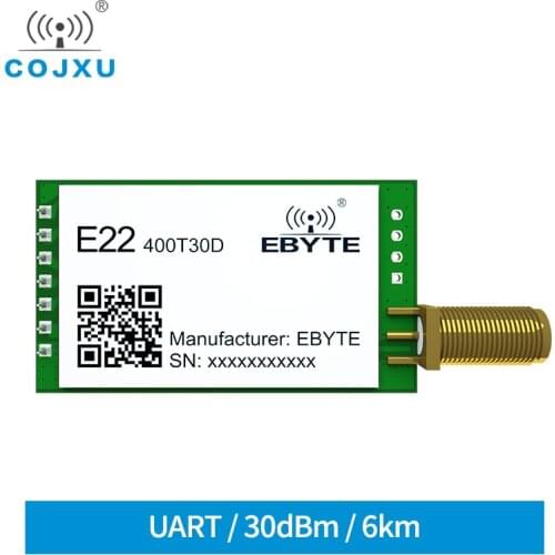 SX1268 433MHz LoRa rf Transceiver Module 30dBm 1W Long Range UART DIP Serial Port Module cojxu E22-400T30D