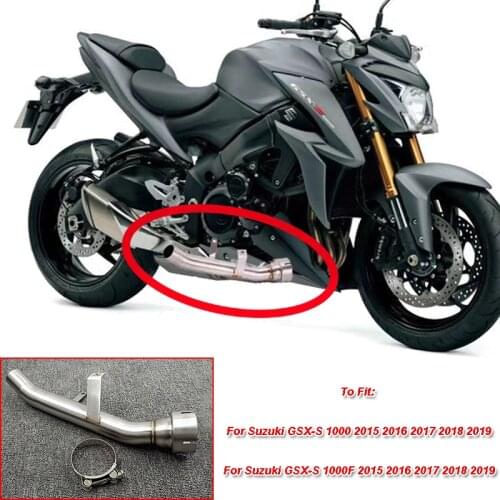 For Suzuki GSX-S 1000 GSX-S 1000F 2015-2019 Stainless Steel Decat Race Eliminator Exhaust Link Pipe GSXS GSXS1000 GSX S1000F