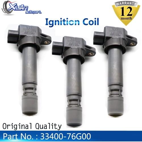 XUAN High Quality Ignition Coil Kit 33400-76G00 For Suzuki ALTO Mk III WAGON R+ 1.0 33400-7660 0997000340 33400-76G0 33400-50F20