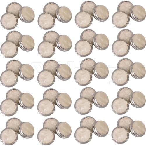 Yibuy 60 PCS Zinc Alloy Trumpet Valve Finger Button ABS Buckle Diameter 1.65cm