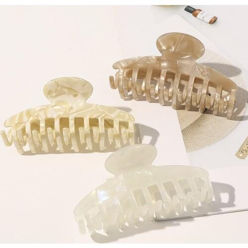 High Quality Acetate Hair Claws Large Square Hair Crabs Clip Leopard Grain Hair Clamps For Women Hair Accessories