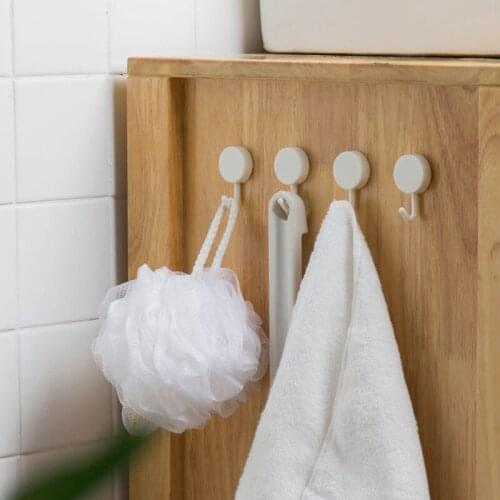 10pcs Nordic Wall mount Hook Strong Suction Wall Sucker Hanger Bathroom Towel Hooks High Quality plastic Hangers Storage Rack