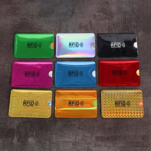 10 Pcs Credit Card RFID Card Sleeve Protector Anti Scan Anti-magnetic Aluminum Foil Card Holder For Access Control White Card