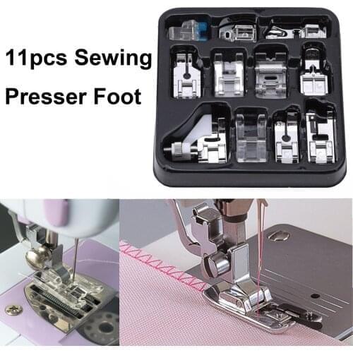 11Pcs/Set Domestic Sewing Machine Foot Feet Snap On For Brother Singer Set Household Embroidery Machine Foot Sewing Tools