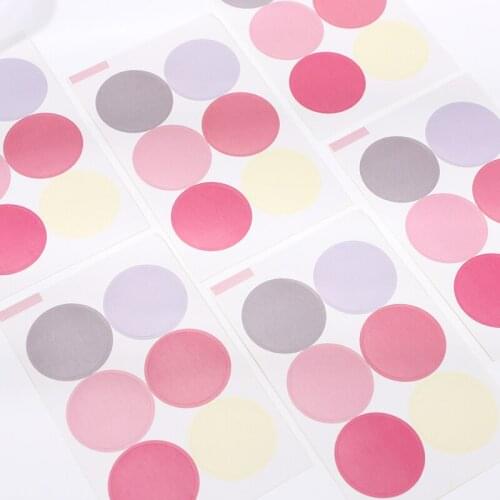 120pcs Pink Paper Stickers Morandi Color Self Adhesive Paper Stickers Gift Box Packing Label Stickers DIY Party Wedding Decor