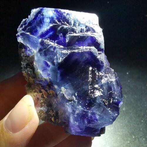 158gNatural rare purple fluorite cluster mineral specimen healing energy protolith geology teaching home decoration QUARTZ GEM