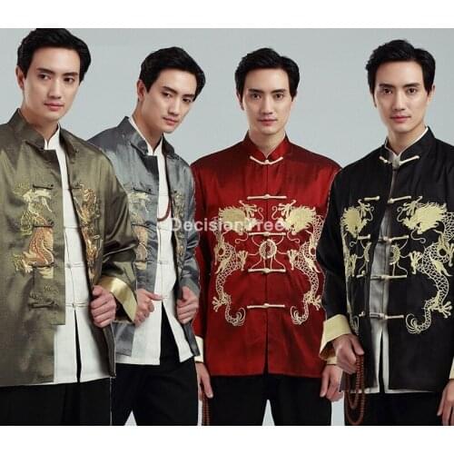 2021 men chinese traditional clothing tang suit cotton linen tee shirt male oriental loose blouse tops kung fu national wushu
