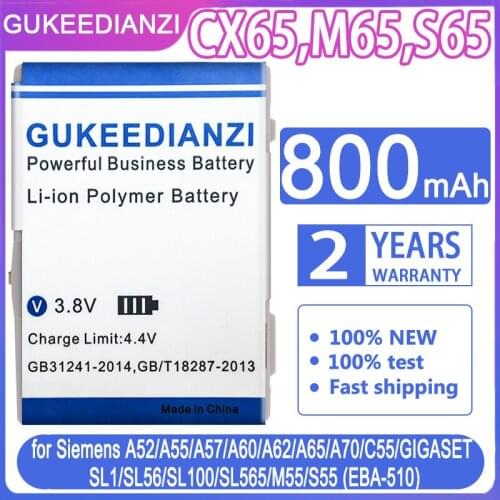GUKEEDIANZI Battery CX65 800mAh for Sie mens CXI70,CXT65,CXT70,CXV65,CXV70,M65,M75,M8,S65,S65V,S66,S75,SK65,SP65