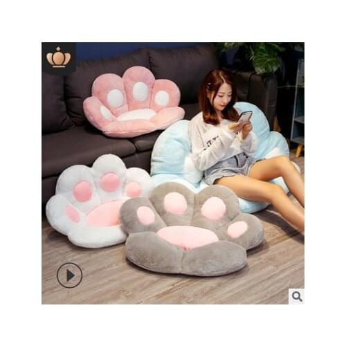 Free Shipping Soft Paw Pillow Animal Seat Cushion Stuffed Plush Home Chair For Boy Girl Birthday Gift