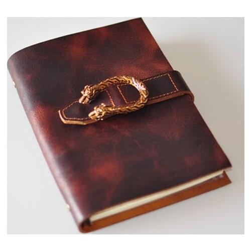 A5 Handmade Leather Notebook Diary Notebook European Style travel journal