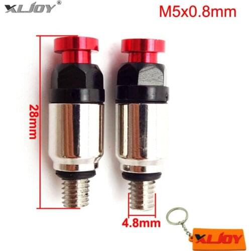 XLJOY Red M5x0.8mm Front Fork Air Bleeder Valves For CRF 450 450R 450X 250 250X 250R Motocross Dirt Bike