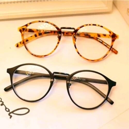 Retro Round Reading Eyeglasses Men Women Vintage Computer Transparent Eye Glasses Frame Myopia Oculos De Grau Femininos