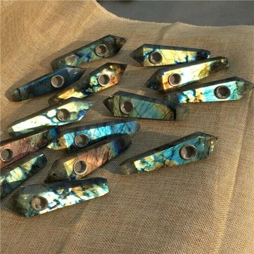 Quartz crystals smoking pipes natural stones and minerals spiritual reiki healing for gifts