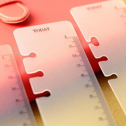 A5/A6/A7 Loose Leaf Spiral Notebooks Accessory Today Ruler 6holes PP Plastic Straight Ruler for DIY Planner Agenda Organizer