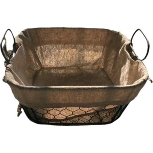 Metal Art Storage Baskets Industrial Style Kitchen Snack Storage Basket Picnic Bread Container
