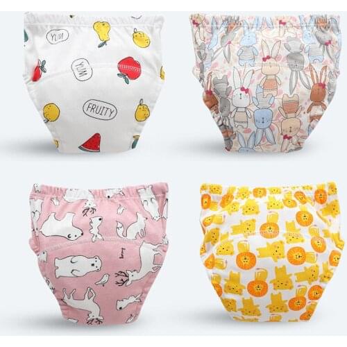 Reusable Cotton Baby Training Pants Washable Baby Diaper Potty Training Pants Cloth Diaper Child Baby Newborn Cotton Underwear