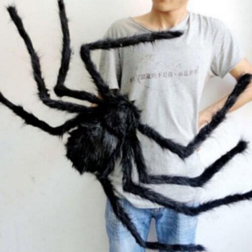 Multi-choose Horror Giant Black Plush Spider Halloween Party Decoration Props Kids Children Toys Haunted House Decor