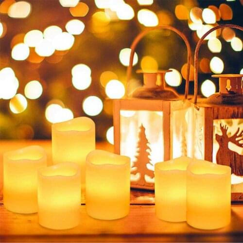 Music Birthday Candle 6Pcs Candles With Remote Control Flickering Battery Operated LED Tea Lights Scented Candles