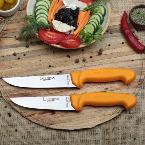 Lazbisa Kitchen Knife Set Meat Sacrifice Butcher Knife Gold Series Set of 2 ( 1-2 ) Набор кухонных ножей