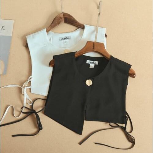 Adult Business False Collars Shawl for Women Fake Collar Lapel Shirt Detachable Collars Necklace Shawl Lace-Up Nep Kraagie