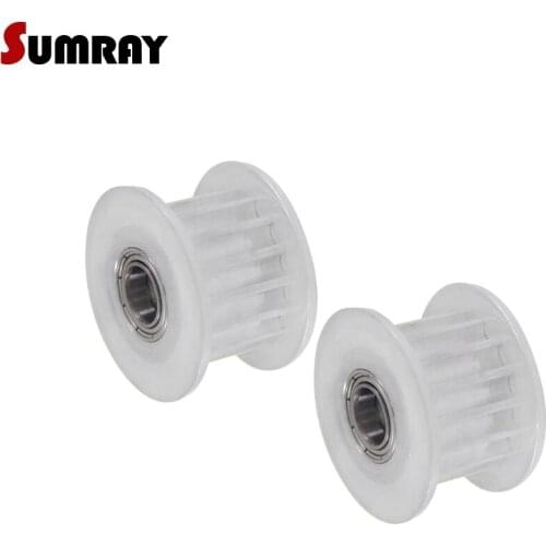 SUMRAY 2GT 20T Idler Timing Pulley 3/4/5mm Bore Passive Idler Pulley 7/10mm Belt Width Used In 6/10mm Belt WIdth 2GT Timing Belt