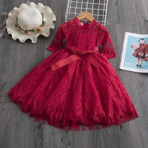 Girls Clothes 2021 New Spring Summer Princess Dresses Lace Kids Dress Party Girls Dresses Children Clothing 2-7Y