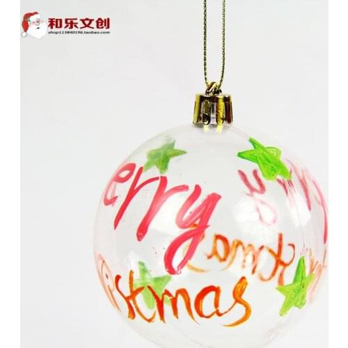 Transparent balls painted balls christmas gifts christmas decorations