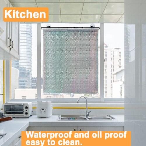 Blackout Curtains Awning Roller Blinds Window Curtain for Living Room Bedroom Car Kitchen Office Suction Cup Sun Protection