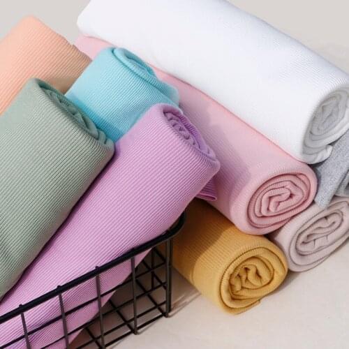 Knitted Modal Rib Jersey Fabric Drape Soft Smooth For Dress Camisole Sleepwear Two Way Spandex Elastic Knitting Tela 50X150cm