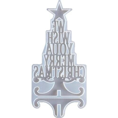 Christmas Tree Ornaments Epoxy Resin Mold Merry Christmas Home Decor Art Mould Dropshipping