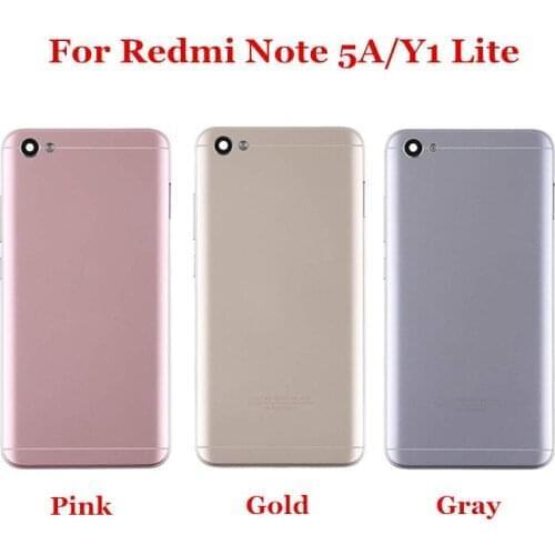 10pcs/Lot Back Battery Cover Housing Case With Side Buttons for Xiaomi Redmi Note 5A Y1 Lite / Note 5A Prime Y1